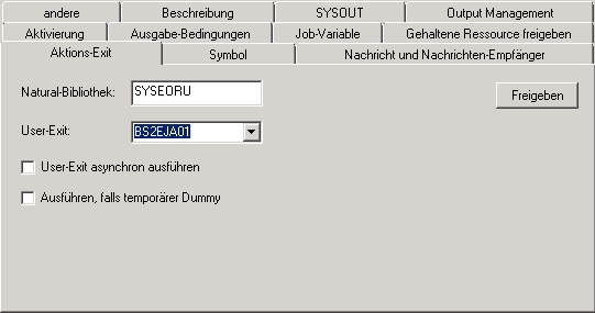 Register "Aktions-Exit"