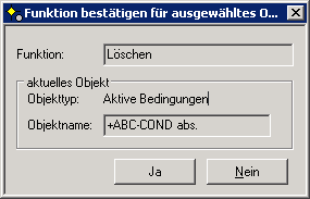 Löschen Aktive Bedingungen