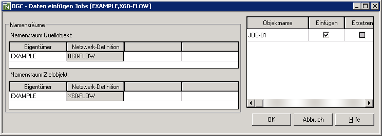Job-Definition einfügen