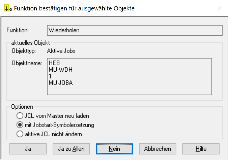 Wiederholen Aktive Jobs