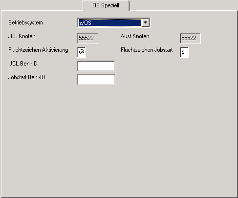 Register "OS Speziell" z/OS