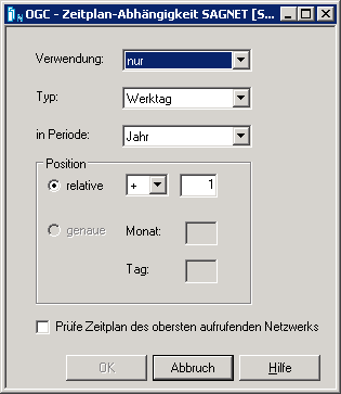Zeiplan-Abh&auml;ngigkeit