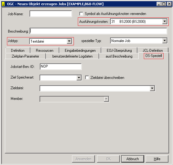 Register OS Speziell - DAT