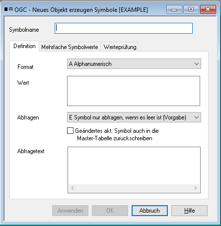 Neue Symbol-Definition anlegen