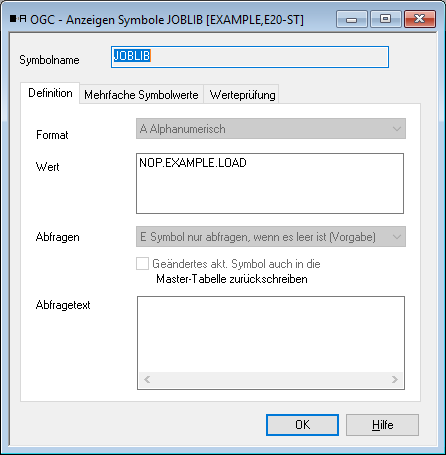 Symbol-Definition anzeigen