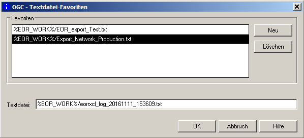 Textdatei-Favoriten