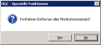 Fortfahren Entfernen aller Monitorkommandos