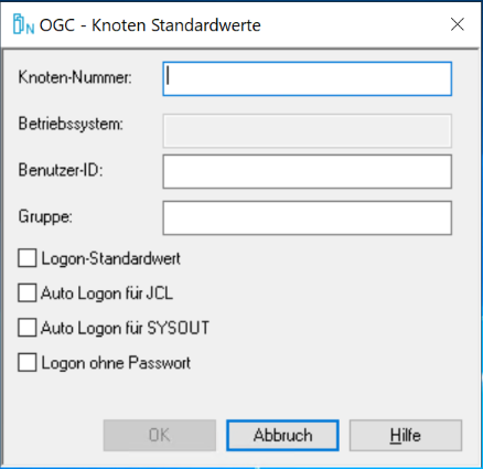 Knoten-Standardwerte