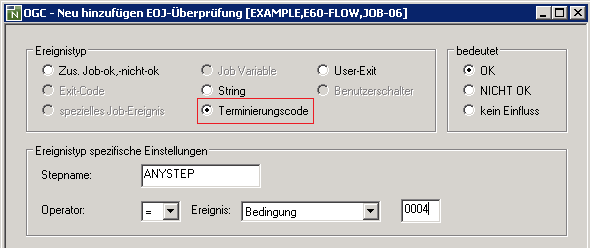 Beispiel eines Ereignisses vom Typ C (z/OS)