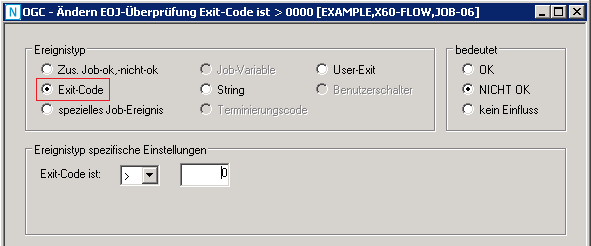 Beispiel eines Ereignisses vom Typ X (UNIX)