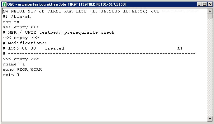 Erweitertes Log aktive Jobs