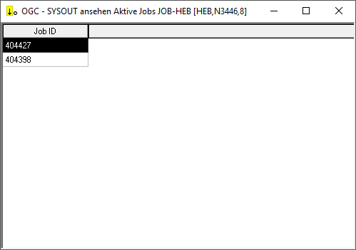 SYSOUT ansehen Aktive Jobs, Auswahl