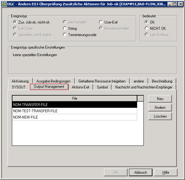 Ändern EOJ-Überprüfung