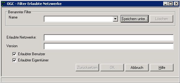 Filter Erlaubte Netzwerke