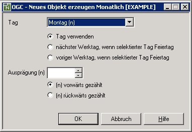 Spezieller Wochentag eines Monats