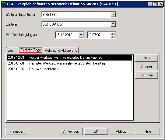 Register ExpliziteTage"