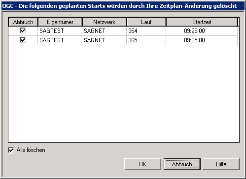 Zeitplan definieren Explizite Tage