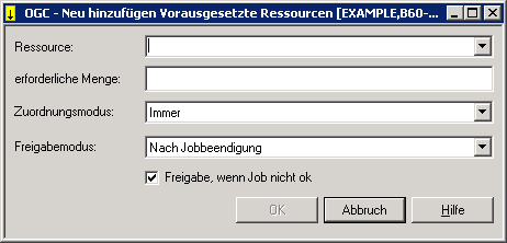 Vorausgesetzte Ressourcen