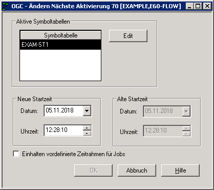 N&auml;chste Aktivierungen &auml;ndern