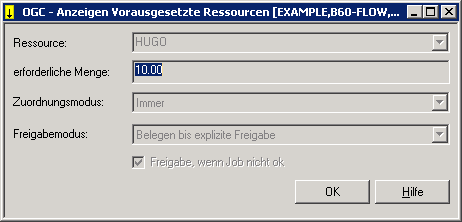 Anzeigen Vorausgesetzte Ressourcen