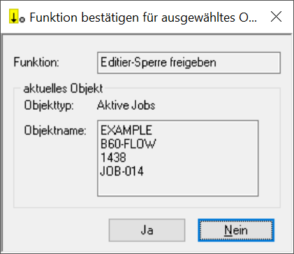 Editier-Sperre freigeben