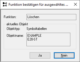 Symboltabelle löschen