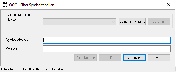 Filter Symboltabellen