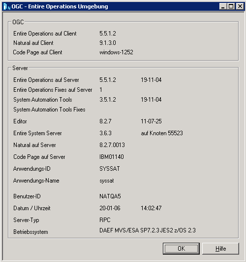 Entire Operations Umgebung