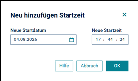 Neue Startzeit