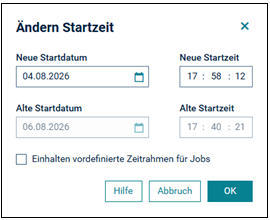 Neue Startzeit