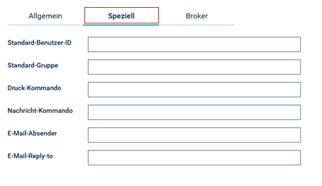 Register "Speziell"