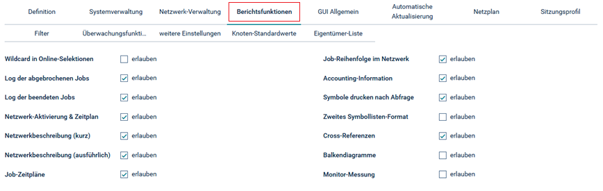 Berichtsfunktionen