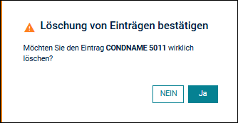 Funktion best&auml;tigen f&uuml;r ausgew&auml;hltes Objekt einzelne akt. Bed. l&ouml;schen)