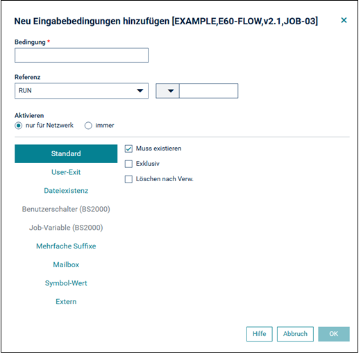 Eingabebedingung hinzuf&uuml;gen