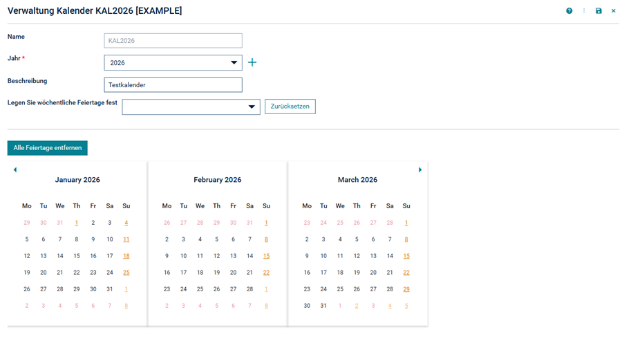 Kalender-Verwaltung