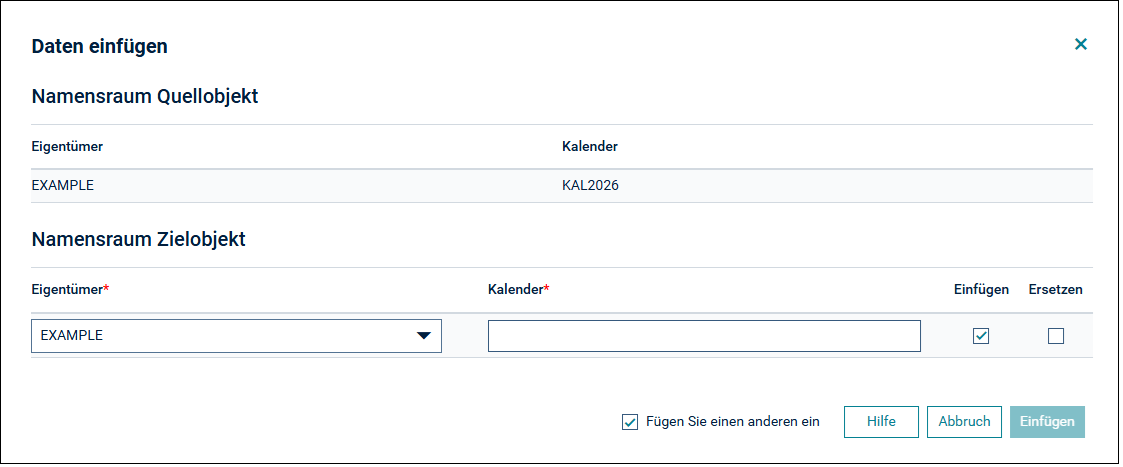 Kalender kopieren/einf&uuml;gen