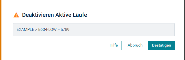 Deaktivieren Aktive Läufe
