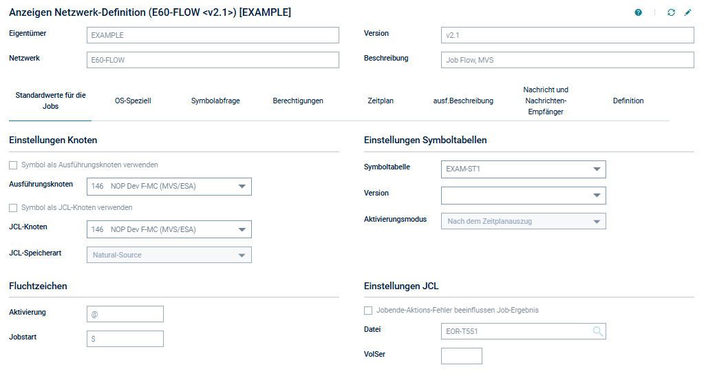 Job-Definition anzeigen