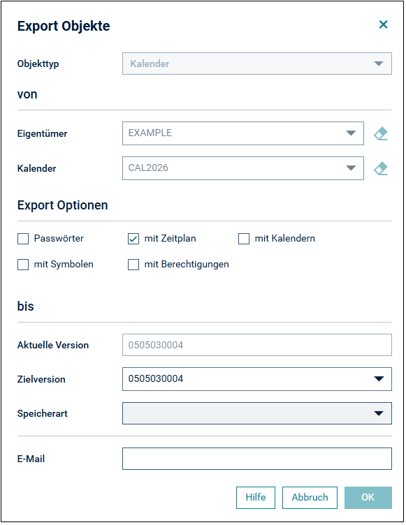 Export Objekte