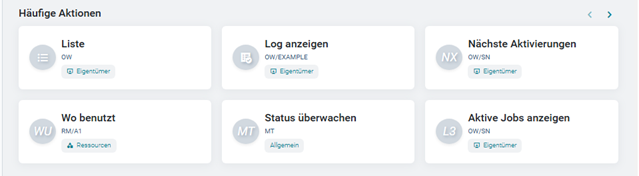 Häufige Aktionen