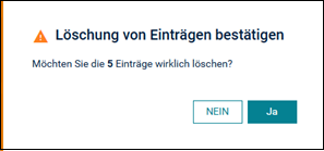 Massenlöschen bestätigen