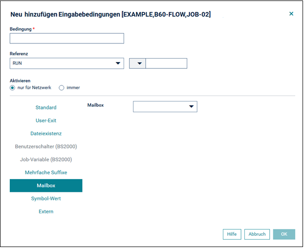 Typenspez. Einstellungen - Mailbox