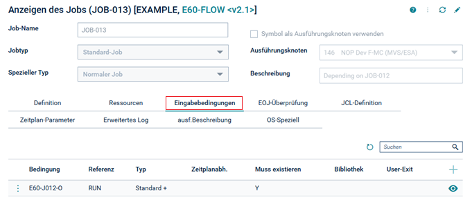 Register Eingabebedingungen