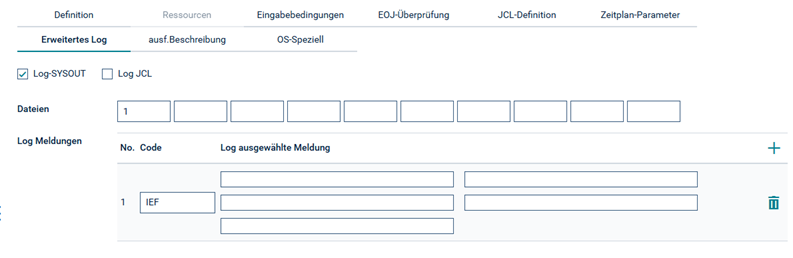 Log ausgew&auml;hlte Meldung