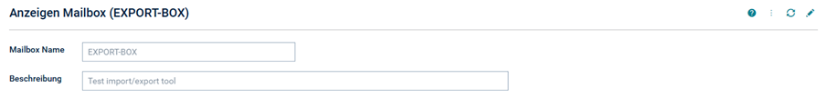 Mailbox-Definition anzeigen