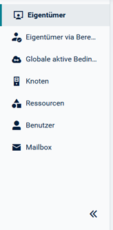 Entire Operations Web Interface-Startseite (Hauptmenü)