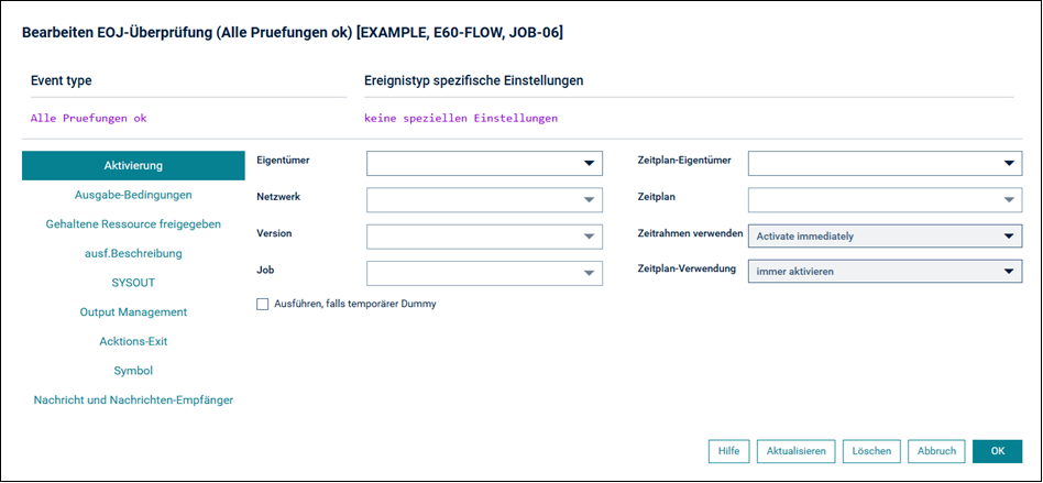 Register "Bearbeiten EOJ-Pr&uuml;fung"