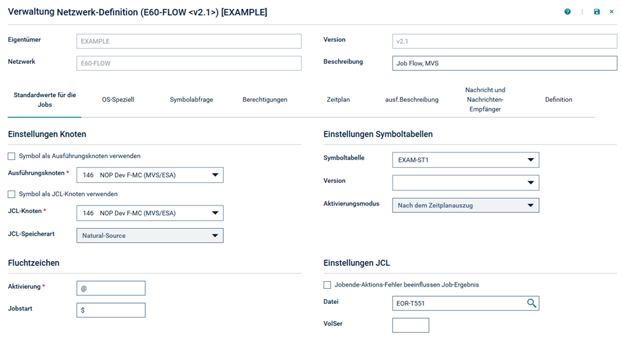Verwaltung Netzwerk-Definition