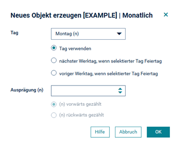Spezieller Wochentag eines Monats