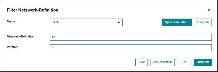 Benannter Filter, Name